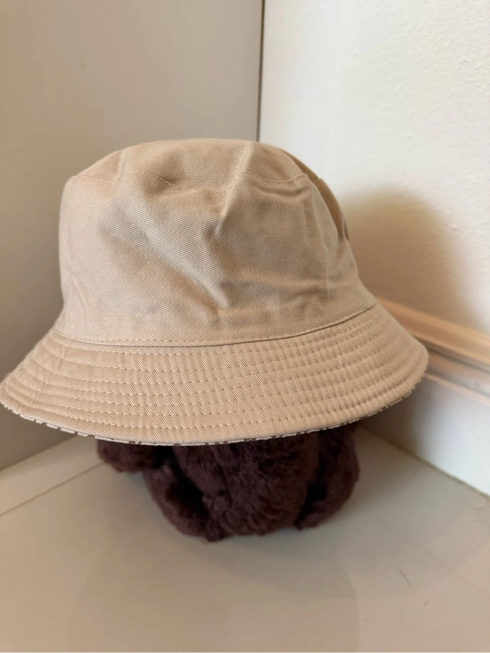 Reversible NY Yankees Monogram Bucket Hat with Embroidered Logo